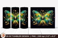 3D Butterfly Glitter Tumbler,20oz tumbler wrap,Spring Tumble Product Image 1