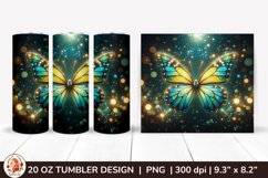 3D Butterfly Glitter Tumbler,20oz tumbler wrap,Spring Tumble Product Image 1