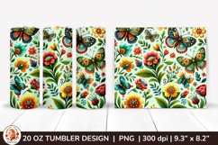 3D Butterfly Tumbler,3D Flower Tumbler, 20oz tumbler wrap Product Image 1