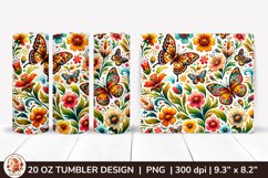 3D Butterfly Tumbler,3D Flower Tumbler, 20oz tumbler wrap Product Image 1