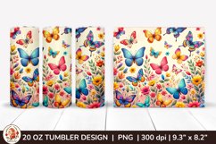 3D Butterfly Tumbler,3D Flower Tumbler, 20oz tumbler wrap Product Image 1