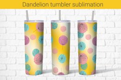 Tumbler sublimation flowers dandelion wrap 20 Oz Product Image 1
