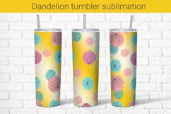 Tumbler sublimation flowers dandelion wrap 20 Oz Product Image 1