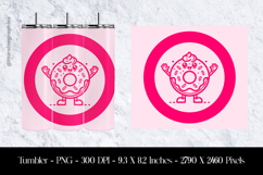 Cute Donut Tumbler Sublimation Design PNG Product Image 1