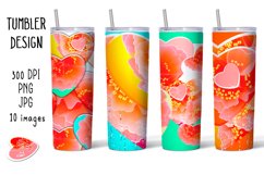 20-oz Tumbler Sublimation 10 designs/ Valentines and Hearts  Bright, colorful flowers and hearts. They resemble Japanese watercolor painting with pink flowers.  With love for you on Valentine's Day. The festive design is suitable for a wedding and a child