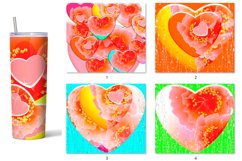 20-oz Tumbler Sublimation 10 designs/ Valentines and Hearts  Bright, colorful flowers and hearts. They resemble Japanese watercolor painting with pink flowers.  With love for you on Valentine's Day. The festive design is suitable for a wedding and a child