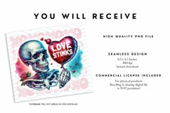 Love Stinks Anti Valentine Seamless 20oz Tumbler Wrap Product Image 2