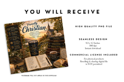 Proudly Christian Tumbler Wrap PNG Product Image 2