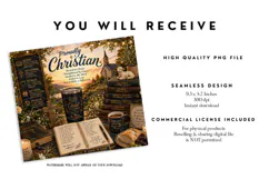 Proudly Christian Tumbler Wrap PNG Product Image 2