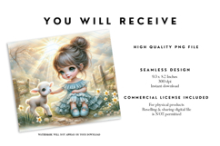 Spring Lamb Tumbler Wrap PNG Product Image 2