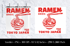 Ramen Tokyo Japan Tumbler Sublimation Design Product Image 1