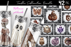Halloween Lace Vintage Tumbler Sublimation Bundle Product Image 1