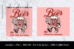 It&#039;s Time To Drink Tumbler Sublimation Design PNG Product Image 1