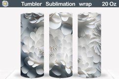 3D Flowers Tumbler Wrap | Paper Art Tumbler Product Image 1