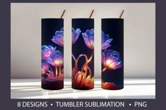 Fantastic flowers 3D Tumbler Wrap Sublimation Product Image 3