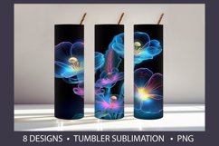 Fantastic flowers 3D Tumbler Wrap Sublimation Product Image 7