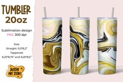 Tumbler 20 oz sublimation. Fluid art gold, black, rose color Product Image 1