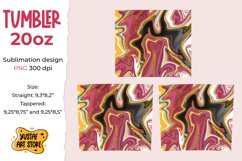 Skinny Tumbler sublimation 20oz. fluid art with gold glitter Product Image 2