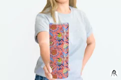 Floral & Bird Chinoiserie Tumbler Sublimation Wrap - 20 oz Product Image 3