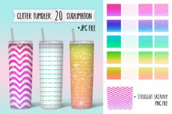 Glitter Line Tumbler Design | Sublimation Wrap Bundle Product Image 1