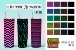 Glitter Black Tumbler Design | Sublimation Wrap Bundle Product Image 1