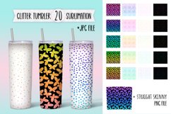 Glitter Colored Tumbler Design | Sublimation wrap Bundle Product Image 1