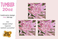 Skinny Tumbler sublimation 20oz.Green and pink fluid art Product Image 2