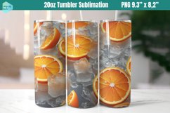 20 OZ Tumbler Sublimation | Orange in ice Product Image 1