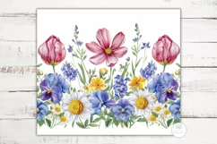 Spring Floral 20oz Tumbler Sublimation I Tumbler Wrap Product Image 2