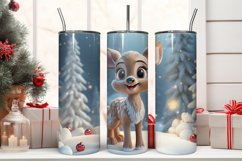 Cute Deer Tumbler Wrap | Holiday Sublimation PNG Product Image 2