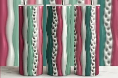 Watermelon Striped Tumbler Wrap | Inflated Tumbler PNG Product Image 2
