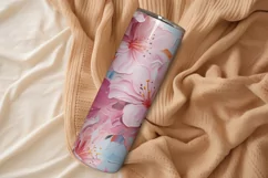 Spring Floral Tumbler Wrap | Azalea Sublimation PNG Product Image 2