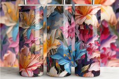 Spring Floral Tumbler Wrap | Flowers Sublimation PNG Product Image 2