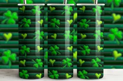 3D Inflated St. Patrick's Day Tumbler PNG | Shamrock PNG Product Image 3