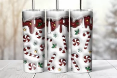 Christmas Tumbler Wrap | 3D Inflated Sublimation PNG Product Image 2