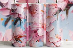 Spring Floral Tumbler Wrap | Azalea Sublimation PNG Product Image 3