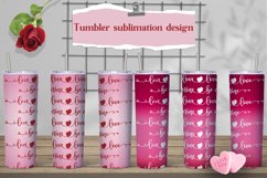 Valentines day love tumbler sublimation design wrap 20 Oz Product Image 1