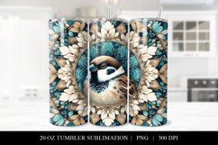 Sparrow Mandala Tumbler Sublimation Design Product Image 1