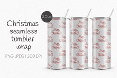 Merry Christmas Tumbler Sublimation | 20 oz Tumbler Wrap Product Image 1