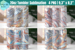 Metallic 20 OZ Skinny Tumbler Sublimation Product Image 1
