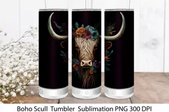 Highland Cow Tumbler Sublimation. Tumbler Wrap 20 oz Product Image 1