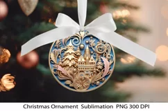Christmas Ornament PNG. 3D Christmas Png. Christmas Sign. Product Image 1