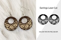 Earrings Laser Cut. Laser Cut earrings SVG. Earrings SVG. Product Image 1