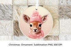 Christmas Ornament PNG. Christmas Deer PNG. Pink Christmas. Product Image 1