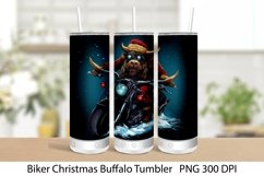 Christmas Tumbler Wrap Sublimation. Christmas Highland Cow. Product Image 1