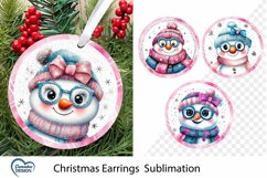 Christmas Ornament Sublimation. Christmas Snowman PNG. Product Image 1
