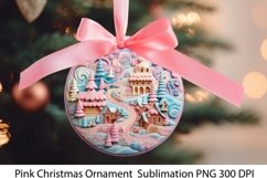 Pink Christmas Ornament PNG. Christmas Quilling Png. Product Image 1