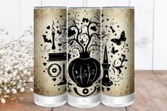 Halloween Tumbler Wrap Sublimation. Gothic Tumbler Wrap. Product Image 1