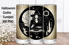 Halloween Tumbler Wrap Sublimation. Gothic Tumbler Wrap. Product Image 1