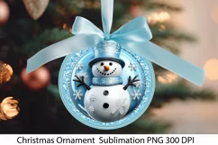 Christmas Ornament PNG. Christmas Snowman Png. Product Image 1